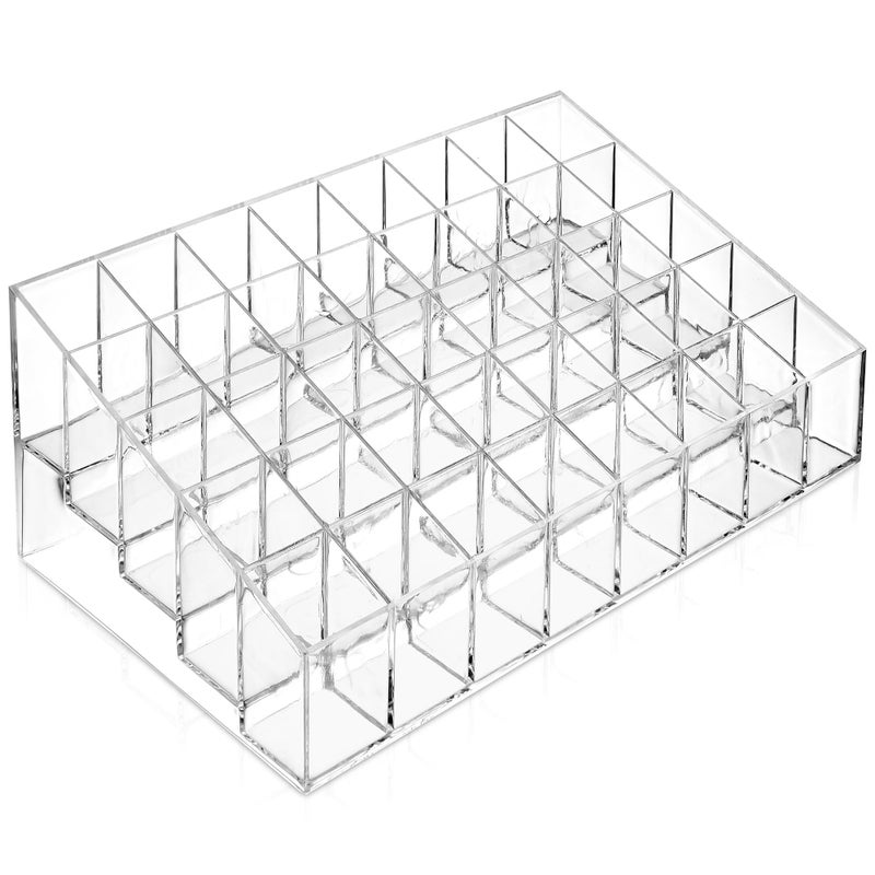 Casafield 40 Slot Acrylic Lipstick & Makeup Organizer - Cosmetic Display Case - Clear - Image 1